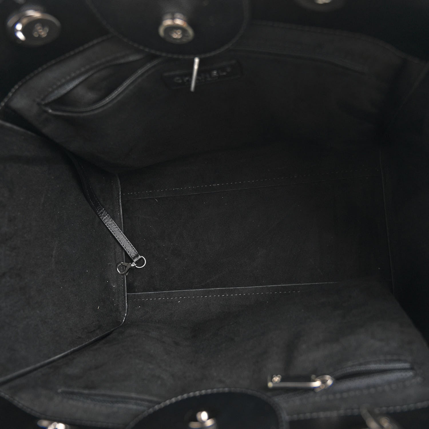 Chanel Caviar Small Studded Deauville Tote Black 9 of 10