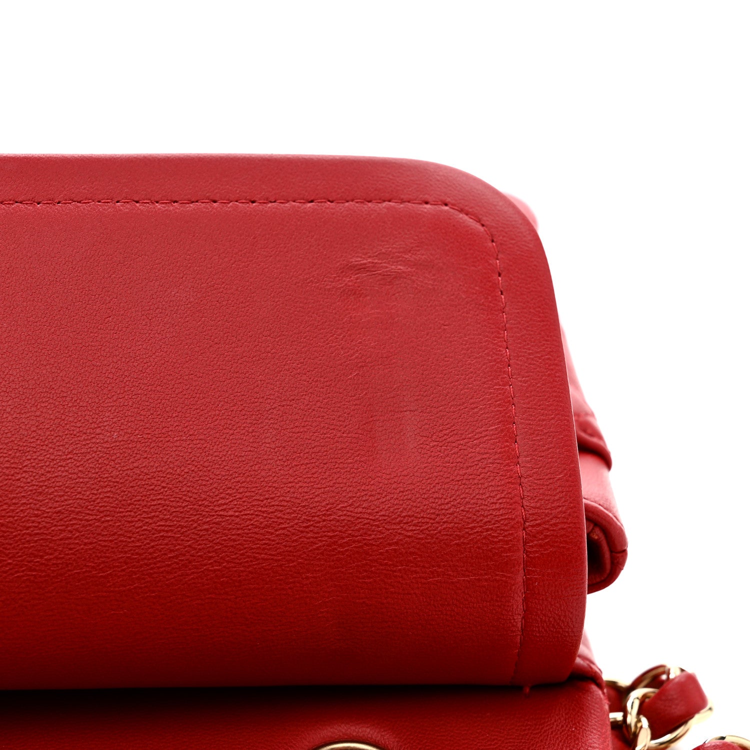 Chanel Lambskin Quilted Medium Double Flap Red 11 of 14