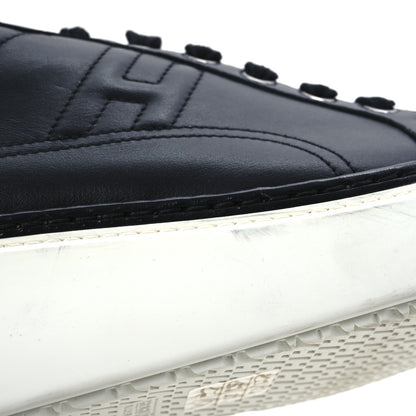 Hermes Calfskin Womens Polo Sneakers 39 Black White 12 of 12