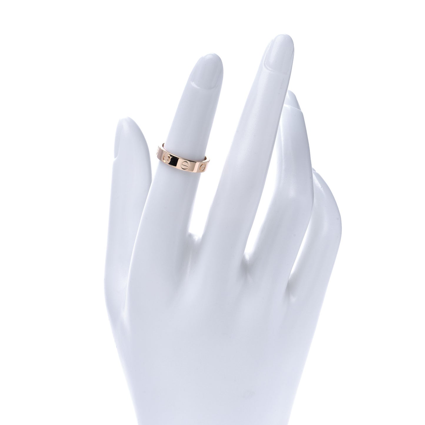 18K Yellow Gold Diamond 4mm LOVE Wedding Band Ring 48 4.5