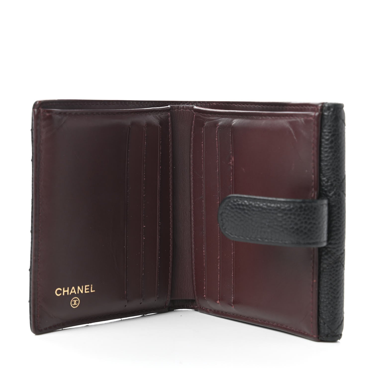 Chanel Caviar Quilted Compact French Flap Wallet Black 5 of 11