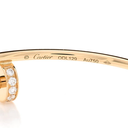 Cartier 18K Yellow Gold Diamond Juste Un Clou Hoop Earrings 4 of 4