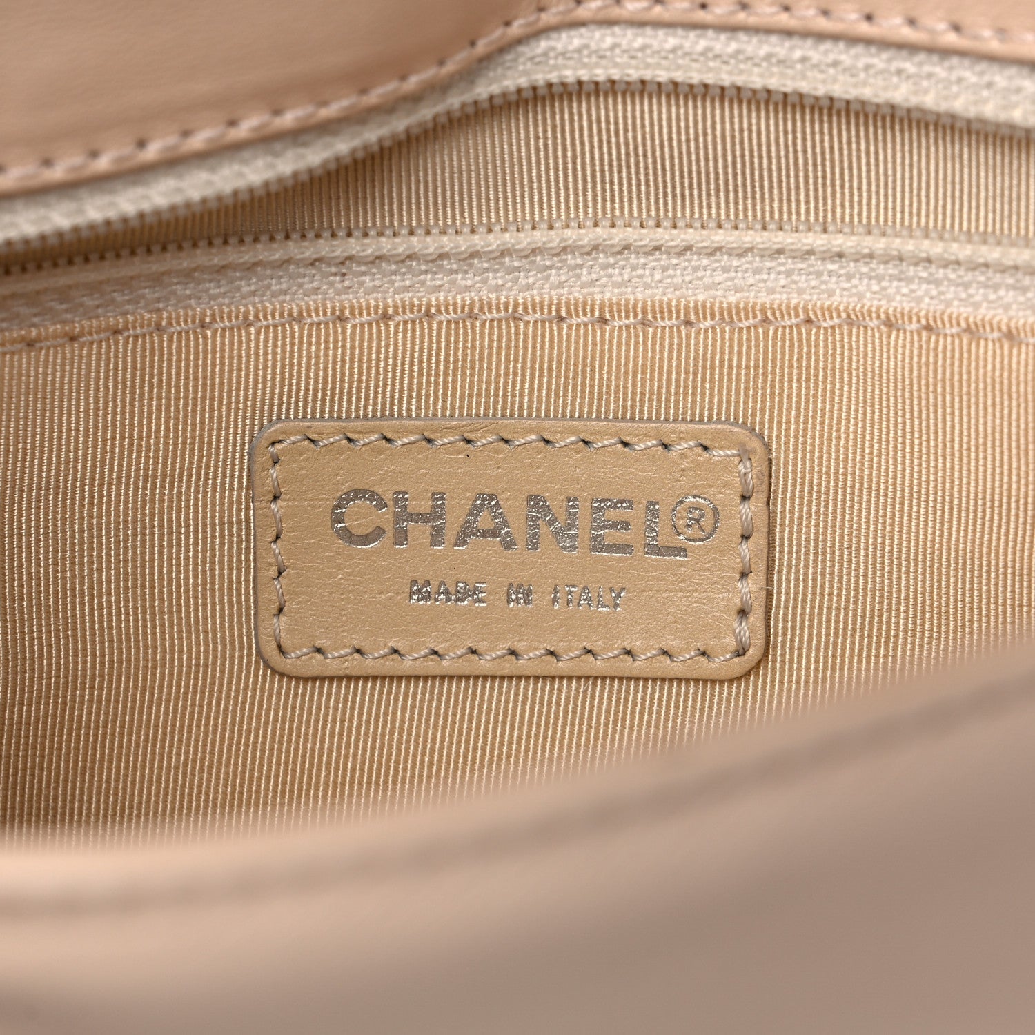 Chanel Lambskin Quilted CC Chocolate Bar Flap Beige 6 of 13