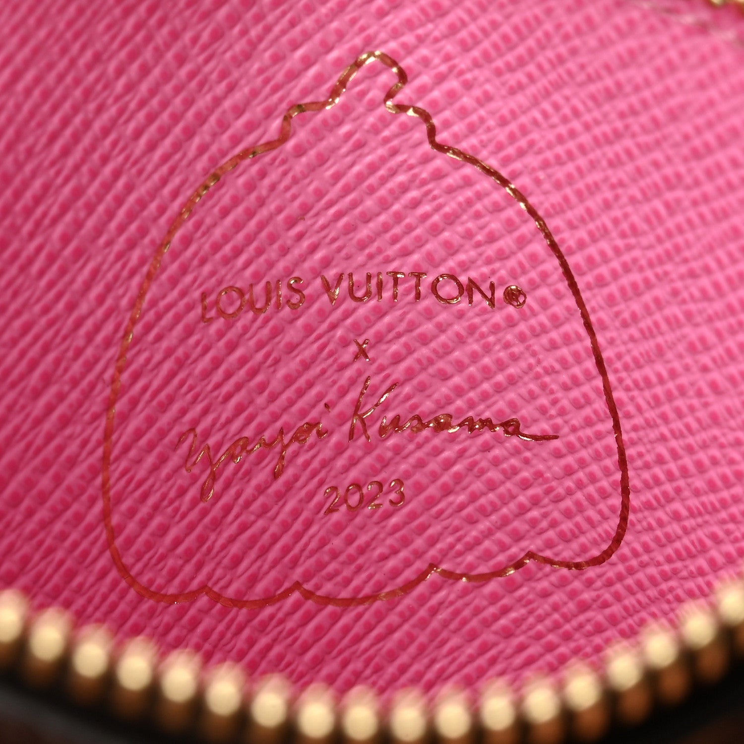 Louis Vuitton LV X YK Monogram Kusama Pumpkin Zipped Romy Card