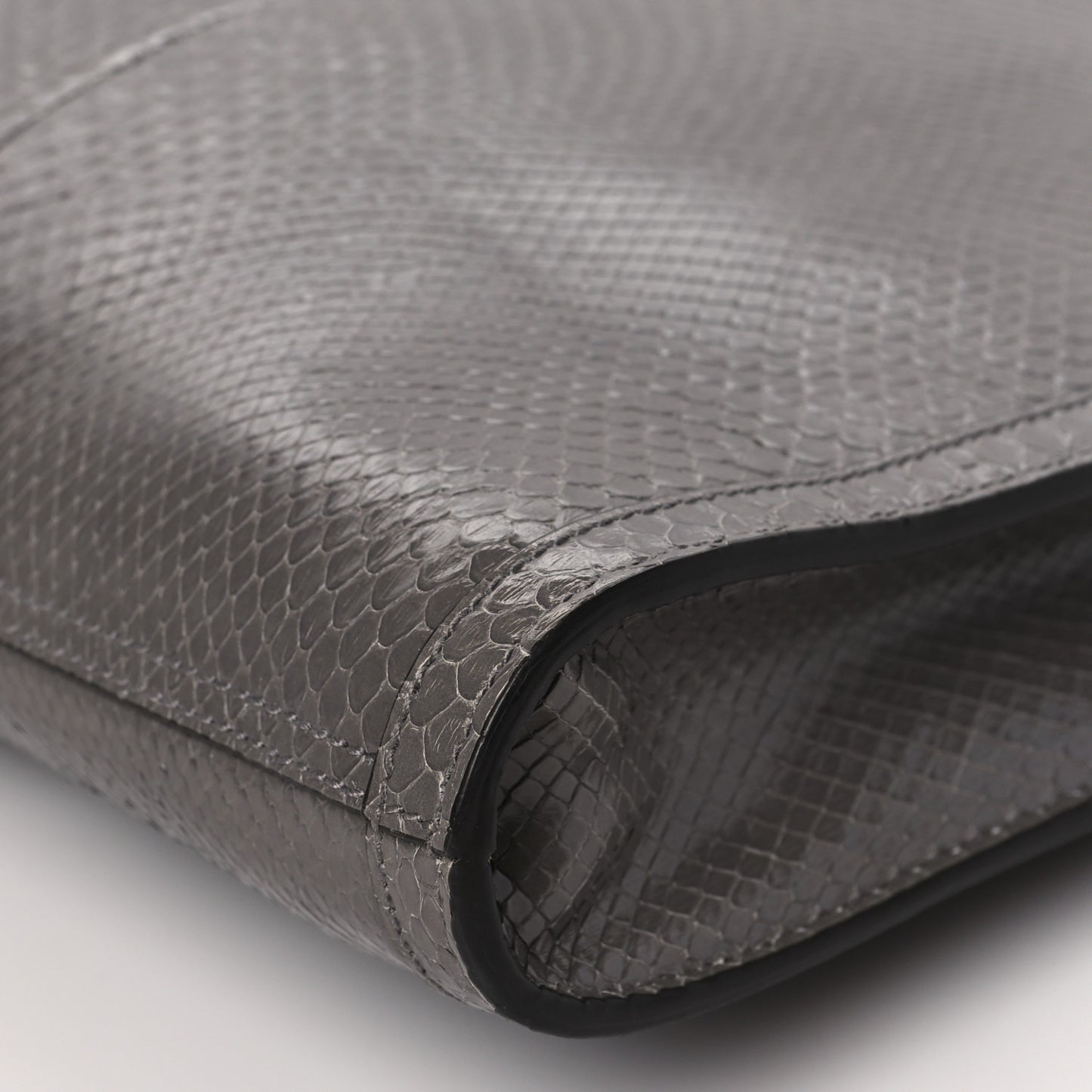 Snakeskin Large Rajah Chain Tote Dusty Grey