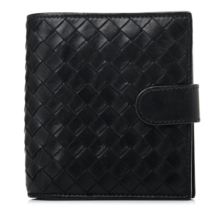 Bottega Veneta Nappa Intrecciato French Flap Wallet Black 1 of 6