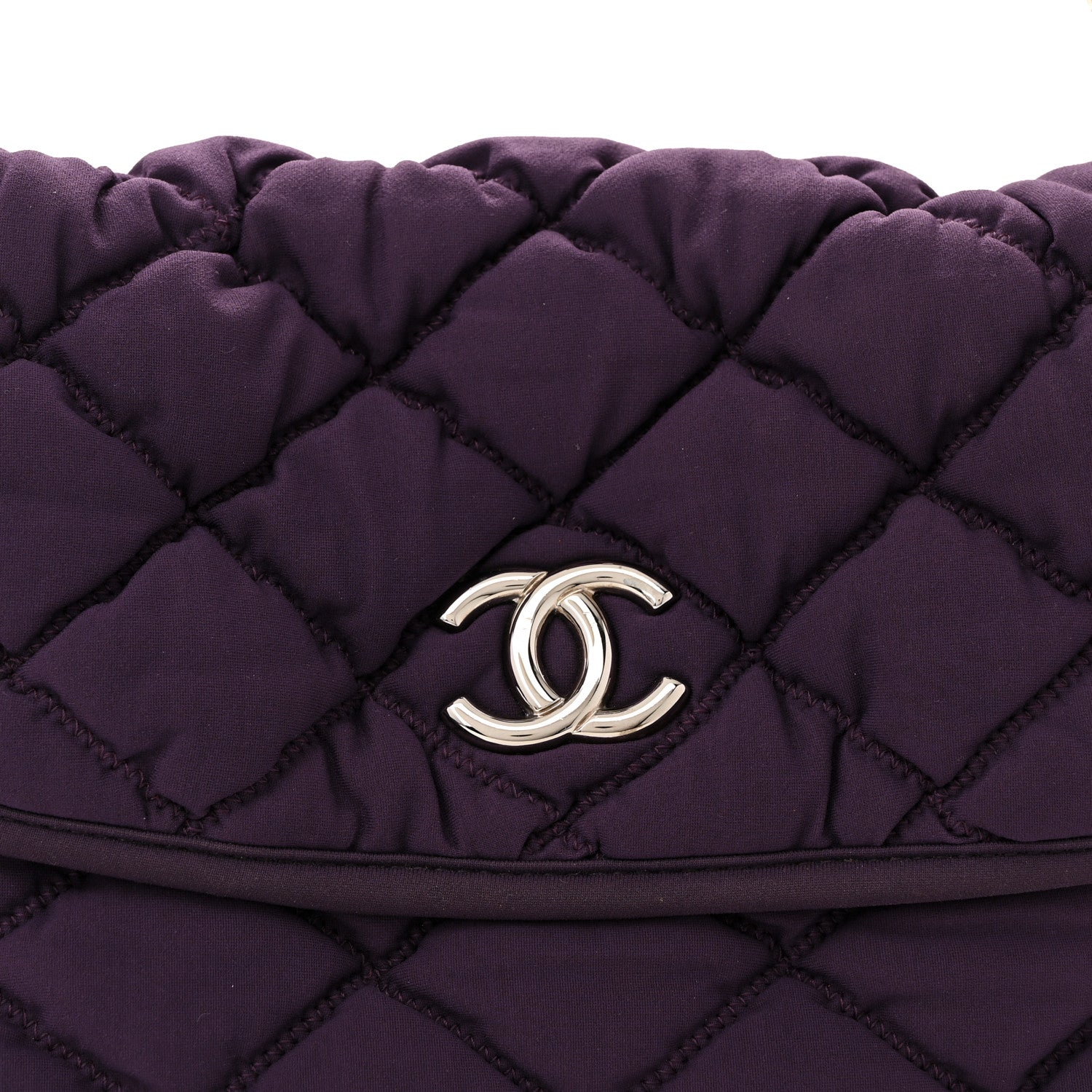 Chanel Nylon Bubble Quilt Accordion Flap Purple 7 of 11