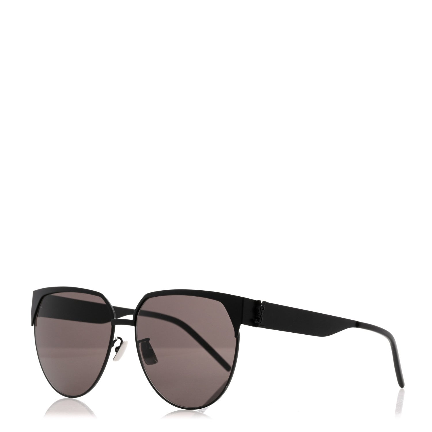 Saint Laurent Aged Metal Cat Eye SLM43 Sunglasses Black 1 of 7