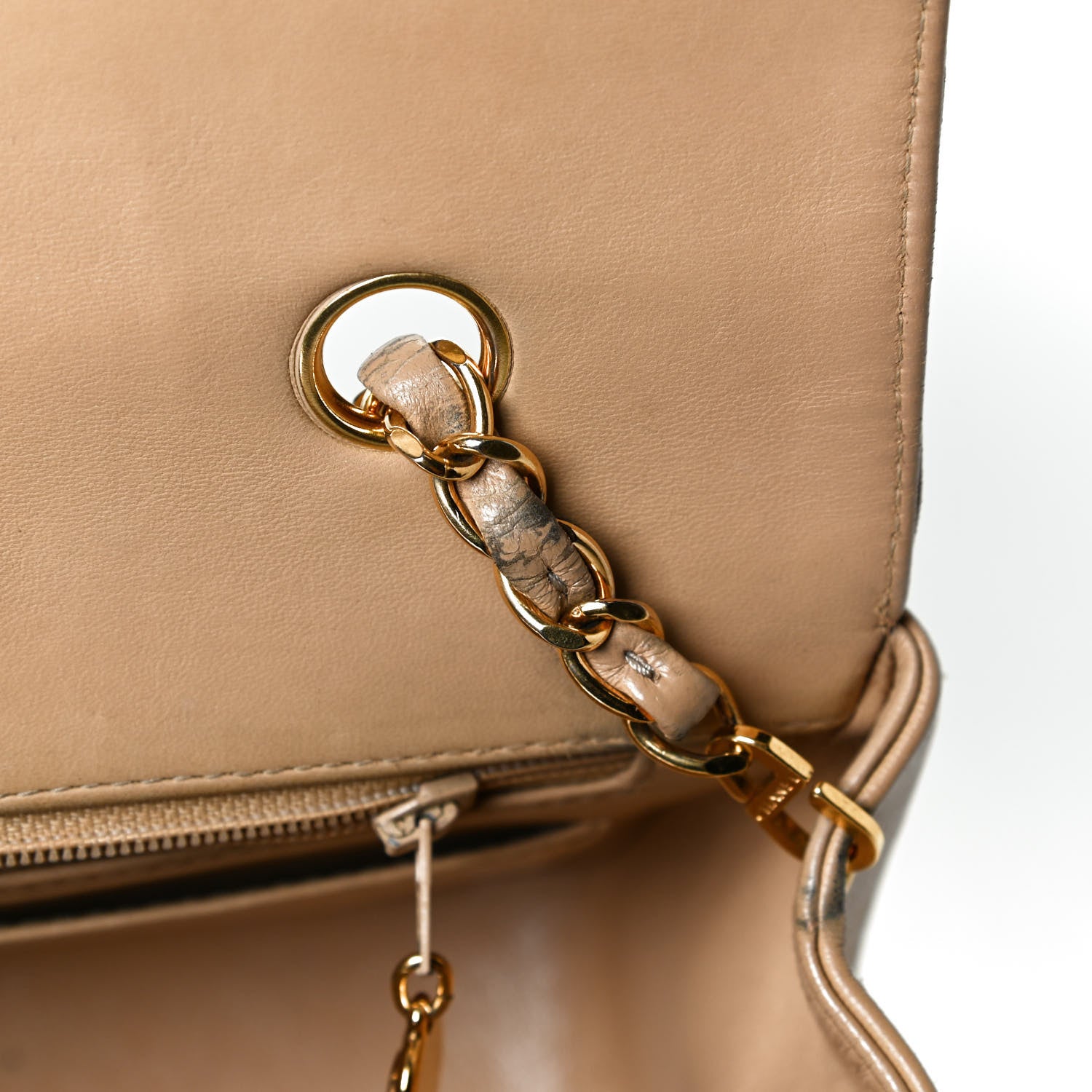 Chanel Lambskin Quilted Small Single Flap Beige 12 of 12