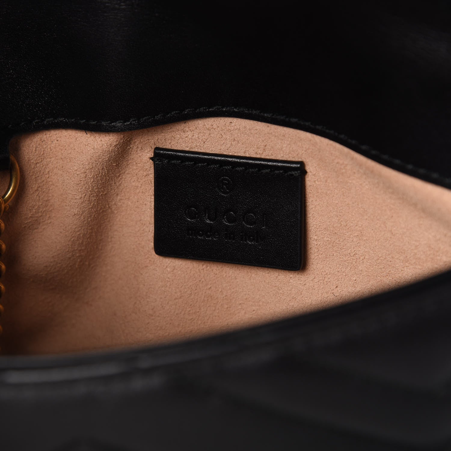 Gucci Calfskin Matelasse Super Mini GG Marmont Shoulder Bag Black 8 of 10