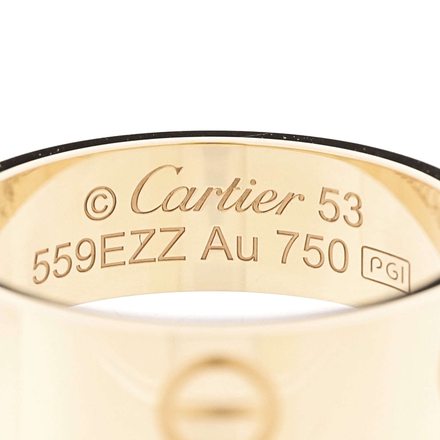 18K Yellow Gold 5.5mm LOVE Ring 53 6.5