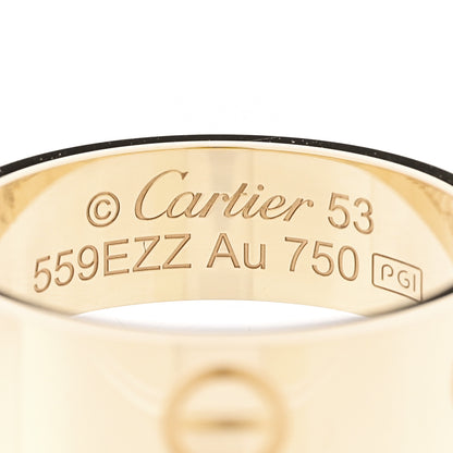 Cartier 18K Yellow Gold 5.5mm LOVE Ring 53 6.5 4 of 6