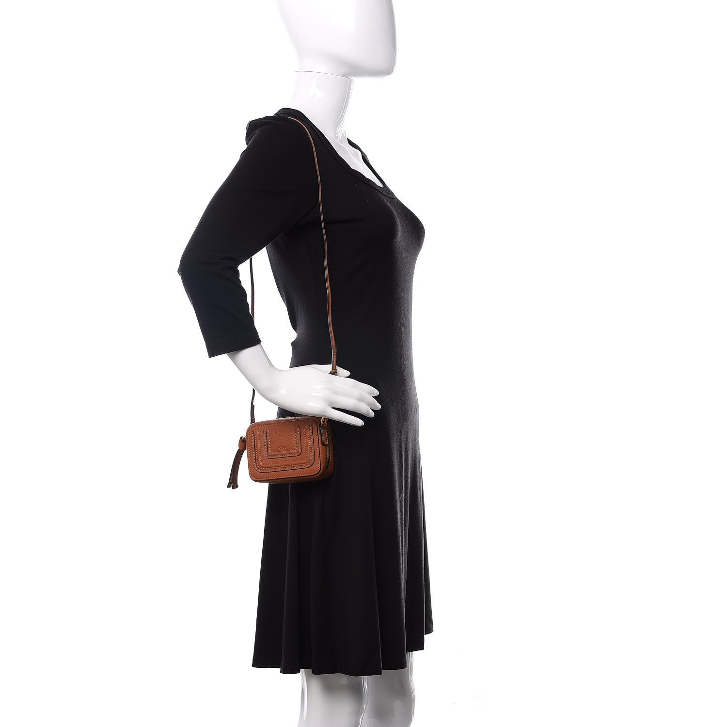 Chloe Calfskin Mini Marcie Crossbody Bag Tan 2 of 11
