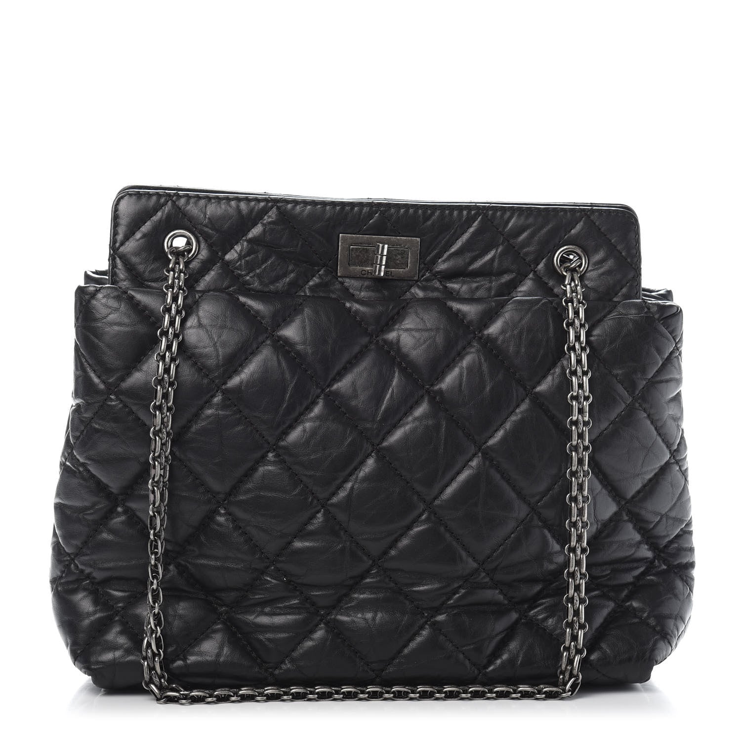 Chanel Aged Calfskin Reissue 2.55 Tote Black 1 of 13