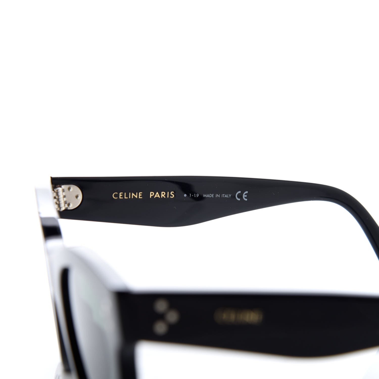 Celine Acetate Studded Mineral Round Sunglasses CL40031 Black 5 of 7