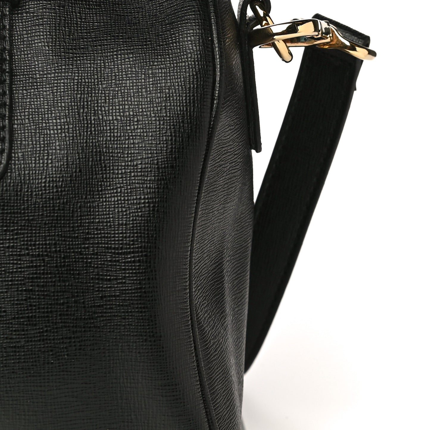 Saffiano Calfskin Palazzo Duffle Bag Black