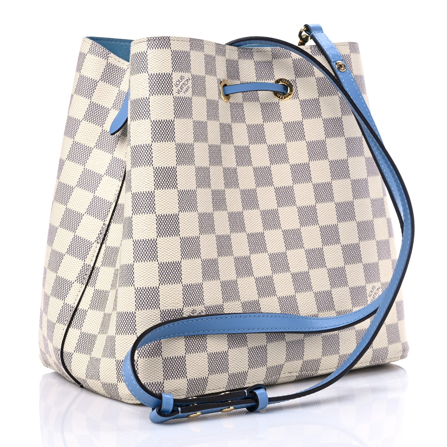 Damier Azur Neonoe MM Bleuet