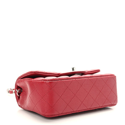 Chanel Caviar Quilted Mini Rectangular Flap Red 4 of 10