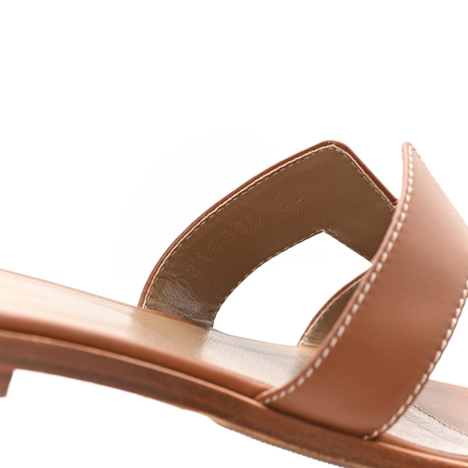 Hermes Box Calfskin Oran Sandals 37.5 Gold 9 of 9