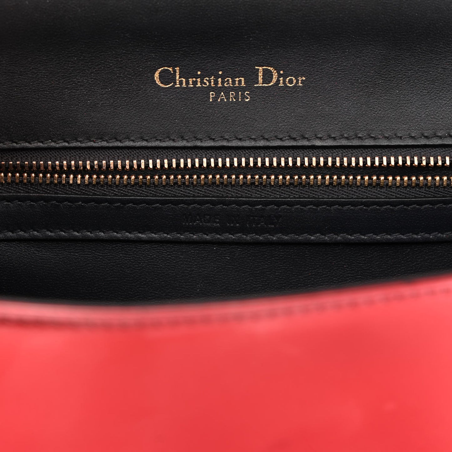 Metallic Patent Micro-Cannage Small Diorama Flap Bag Red