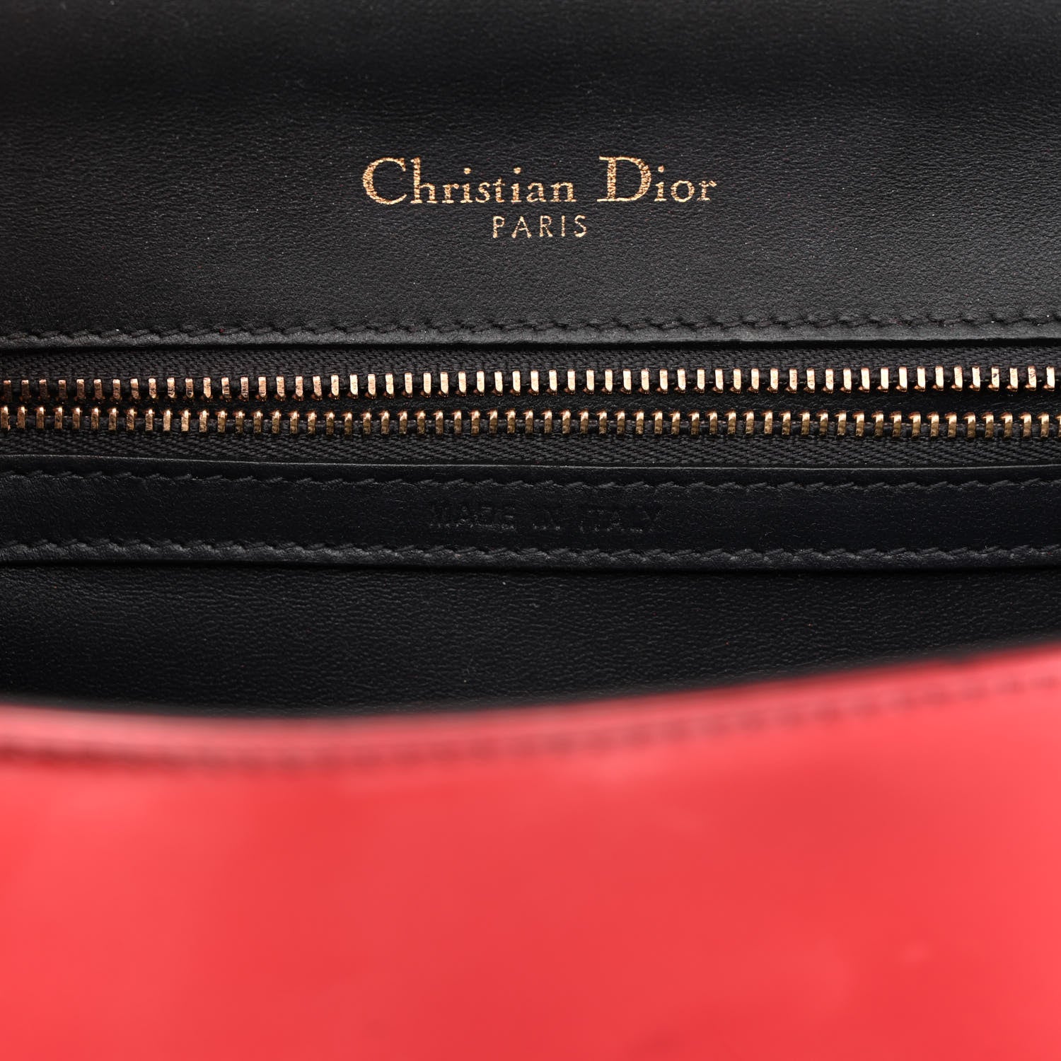 Christian Dior Metallic Patent Micro-Cannage Small Diorama Flap Bag Red 7 of 17