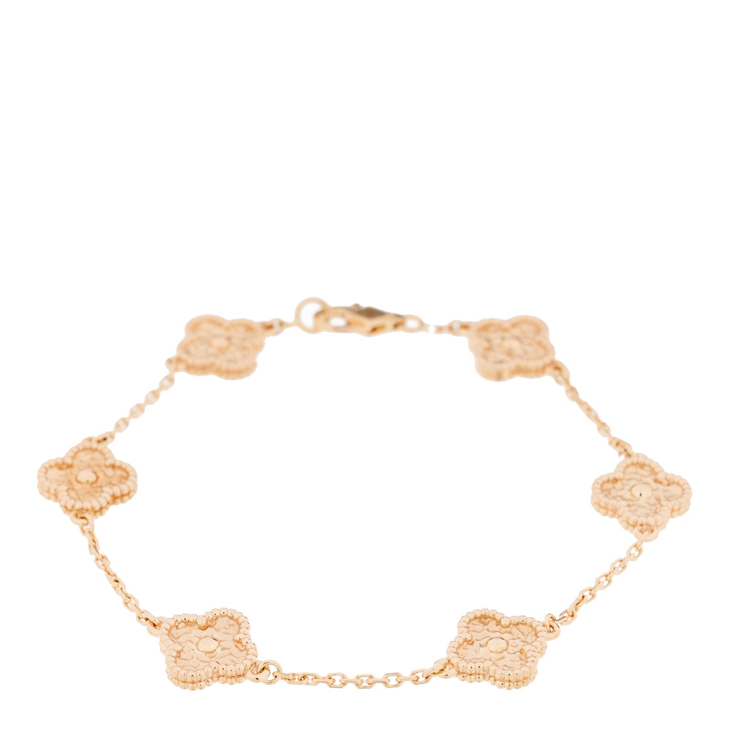 Van Cleef & Arpels 18K Rose Gold 6 Motifs Sweet Alhambra Bracelet 1 of 6