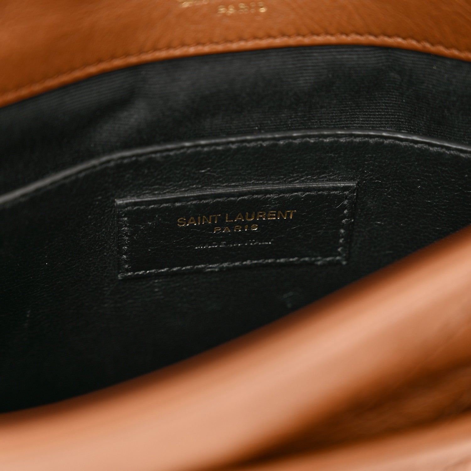 Saint Laurent Crinkled Calfskin Matelasse Monogram Baby Niki Chain Satchel Light Caramel 7 of 13