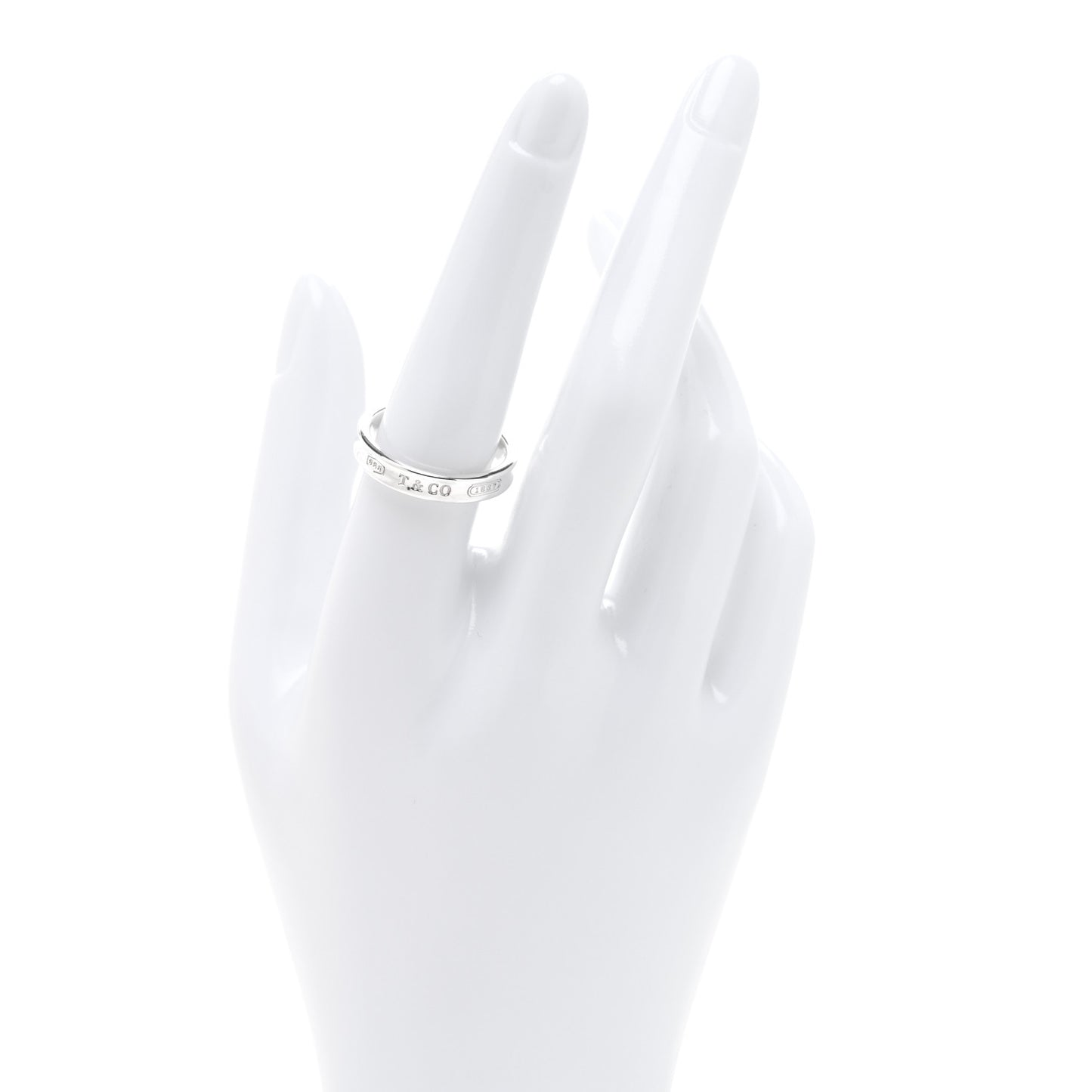 Sterling Silver Narrow 1837 Band Ring 57 8