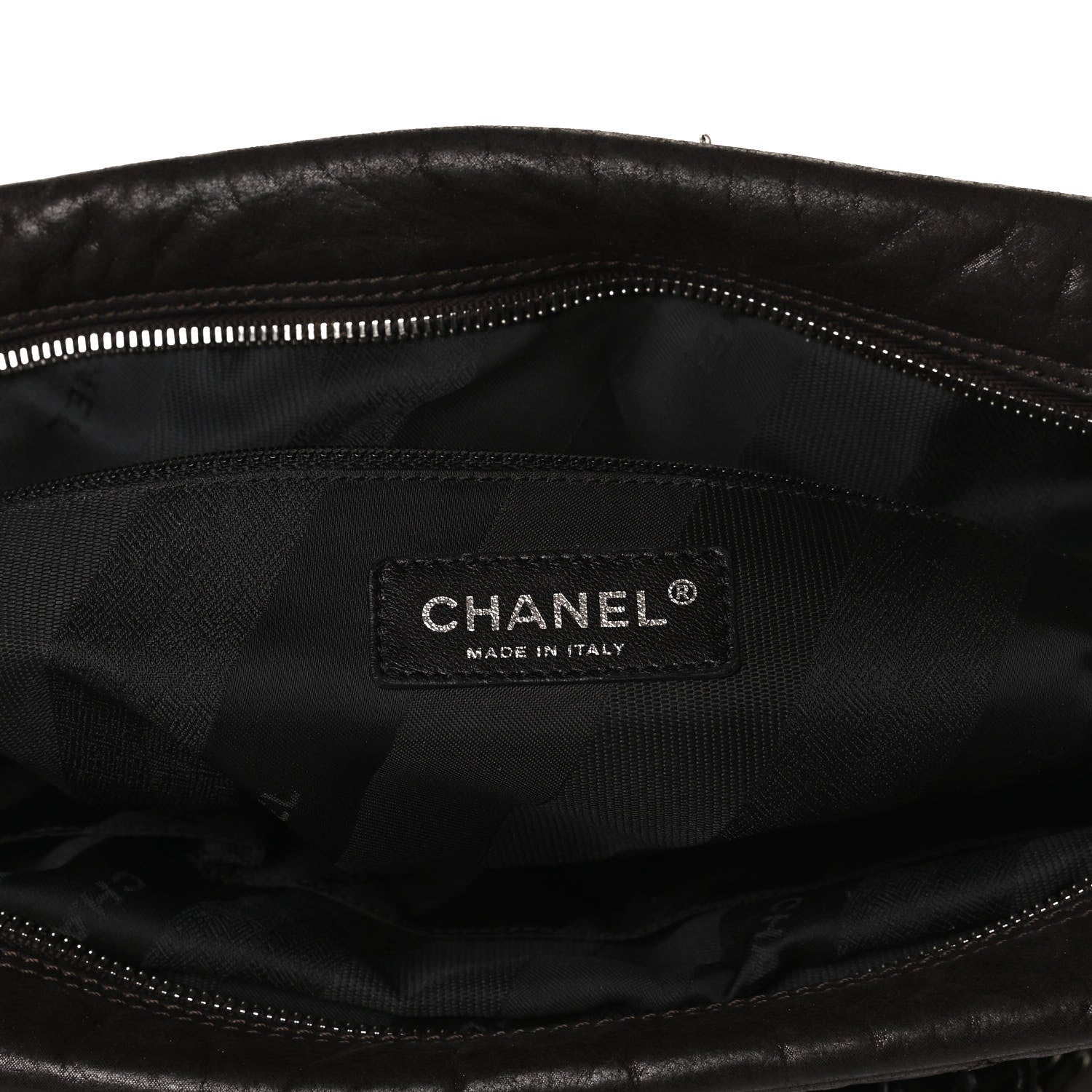Chanel Glazed Calfskin Lambskin Portobello Tote Black 6 of 18