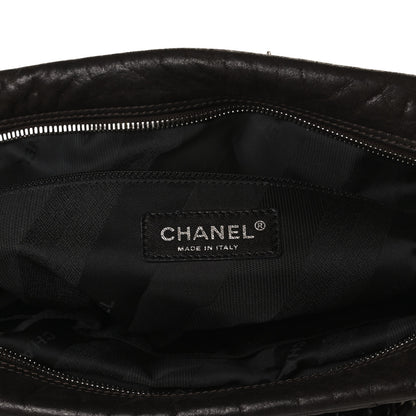 Chanel Glazed Calfskin Lambskin Portobello Tote Black 6 of 18
