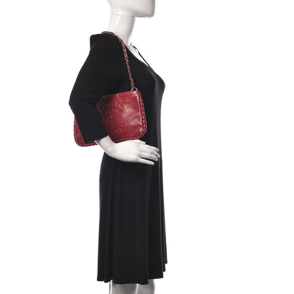 Chanel Calfskin On The Bund Pochette Dark Red 2 of 13