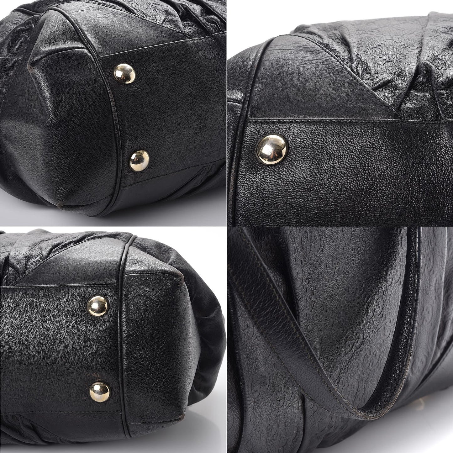 Guccissima Large Full Moon Tote Black
