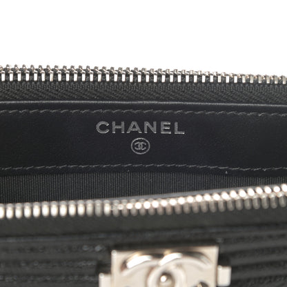 Chanel Caviar Quilted Small Boy Clutch With Chain Black 8 of 14