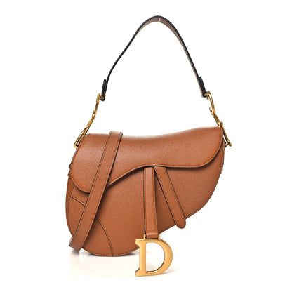 Christian Dior Grained Calfskin Saddle Bag With Strap Camello 1 of 9