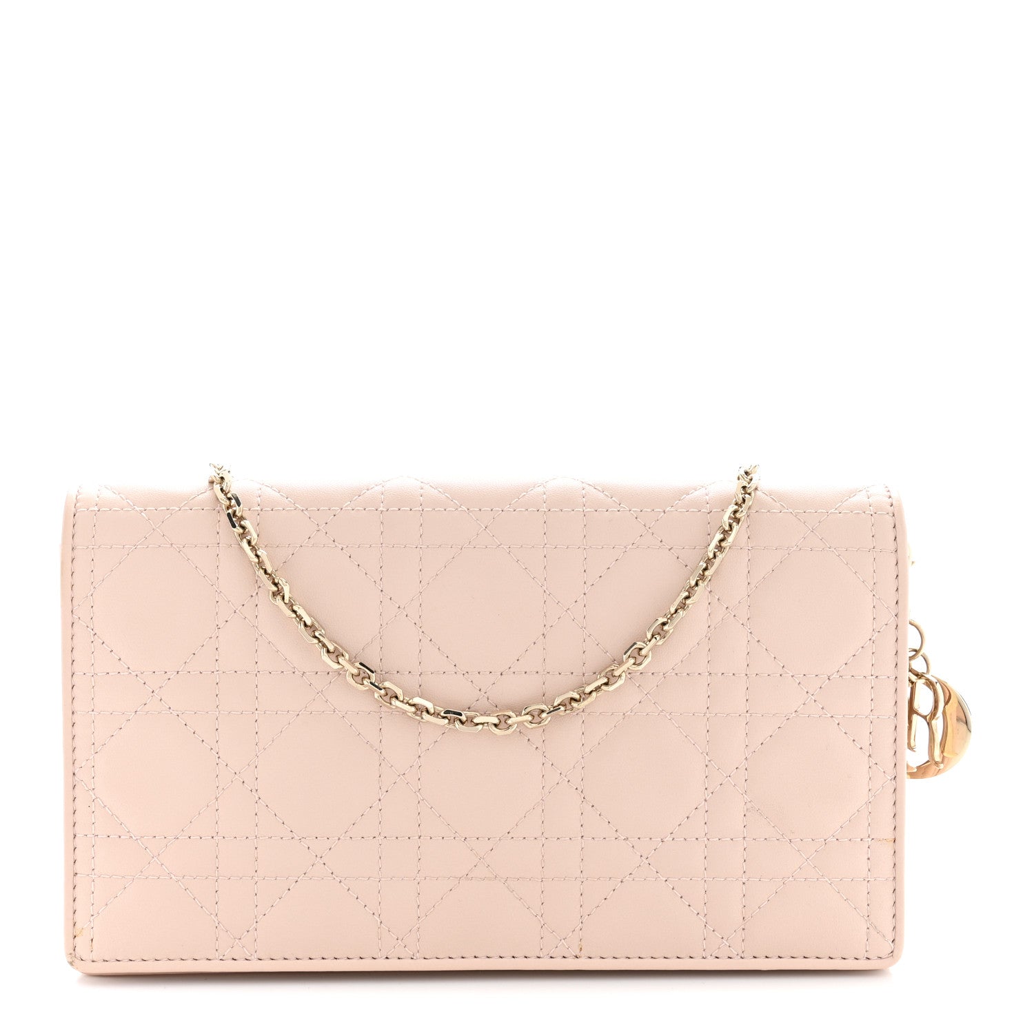 Christian Dior Lambskin Cannage Lady Dior Pouch Pink 1 of 14