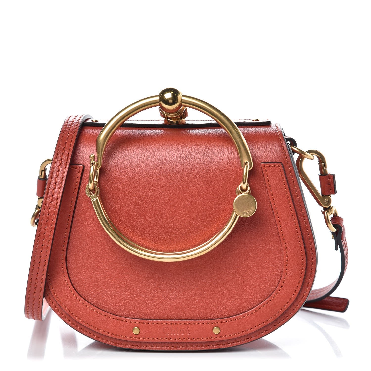 Chloe Calfskin Small Nile Bracelet Bag Earthy Red 1 of 7
