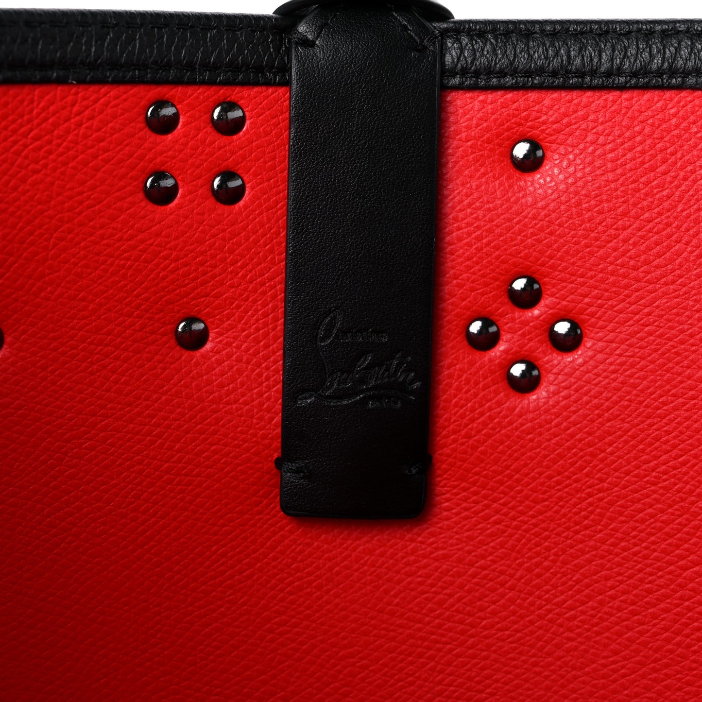 Calfskin Empire Spike Studded East West Cabata Tote Black