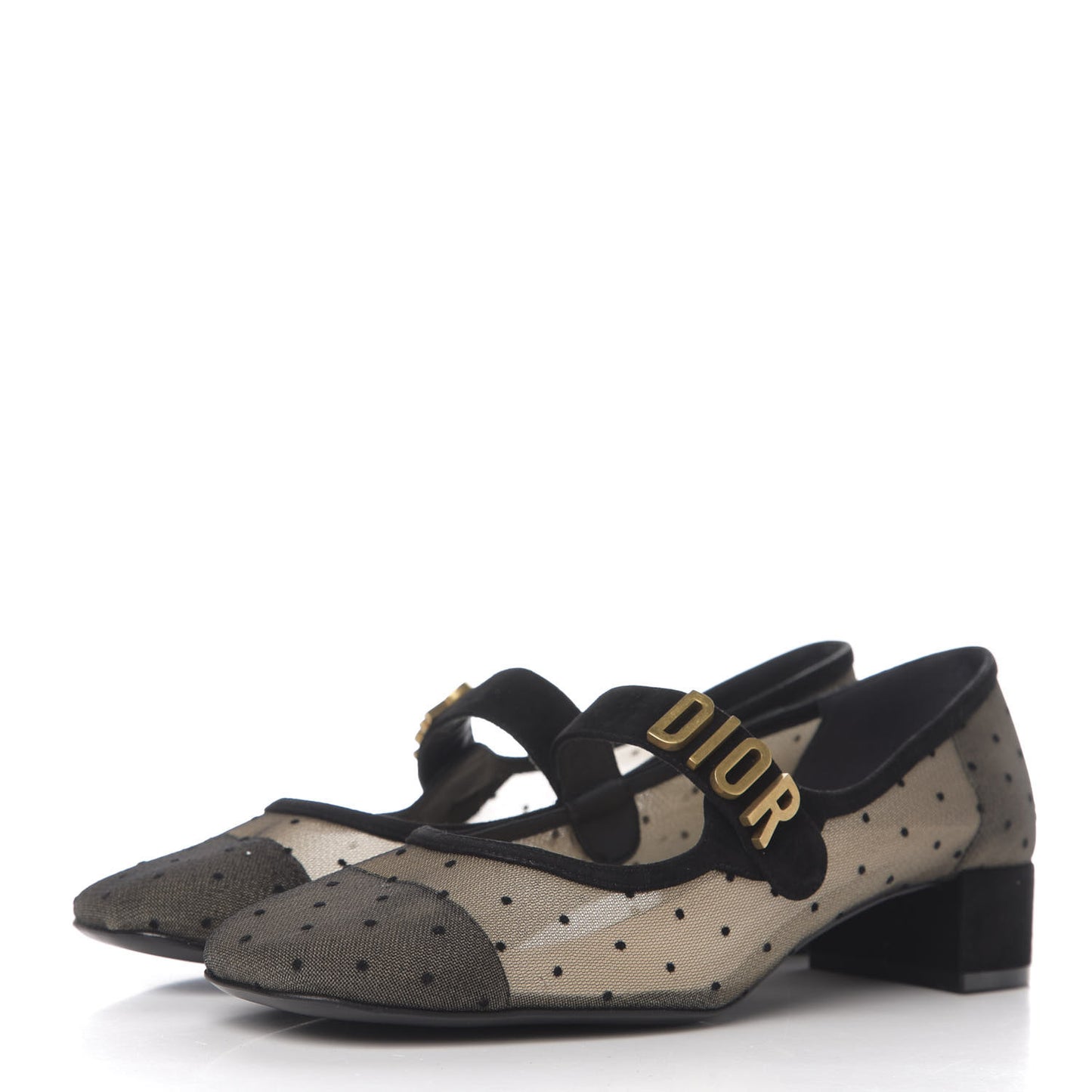 Mesh Plumetis Suede Baby-D Ballet Pumps 41.5 Black
