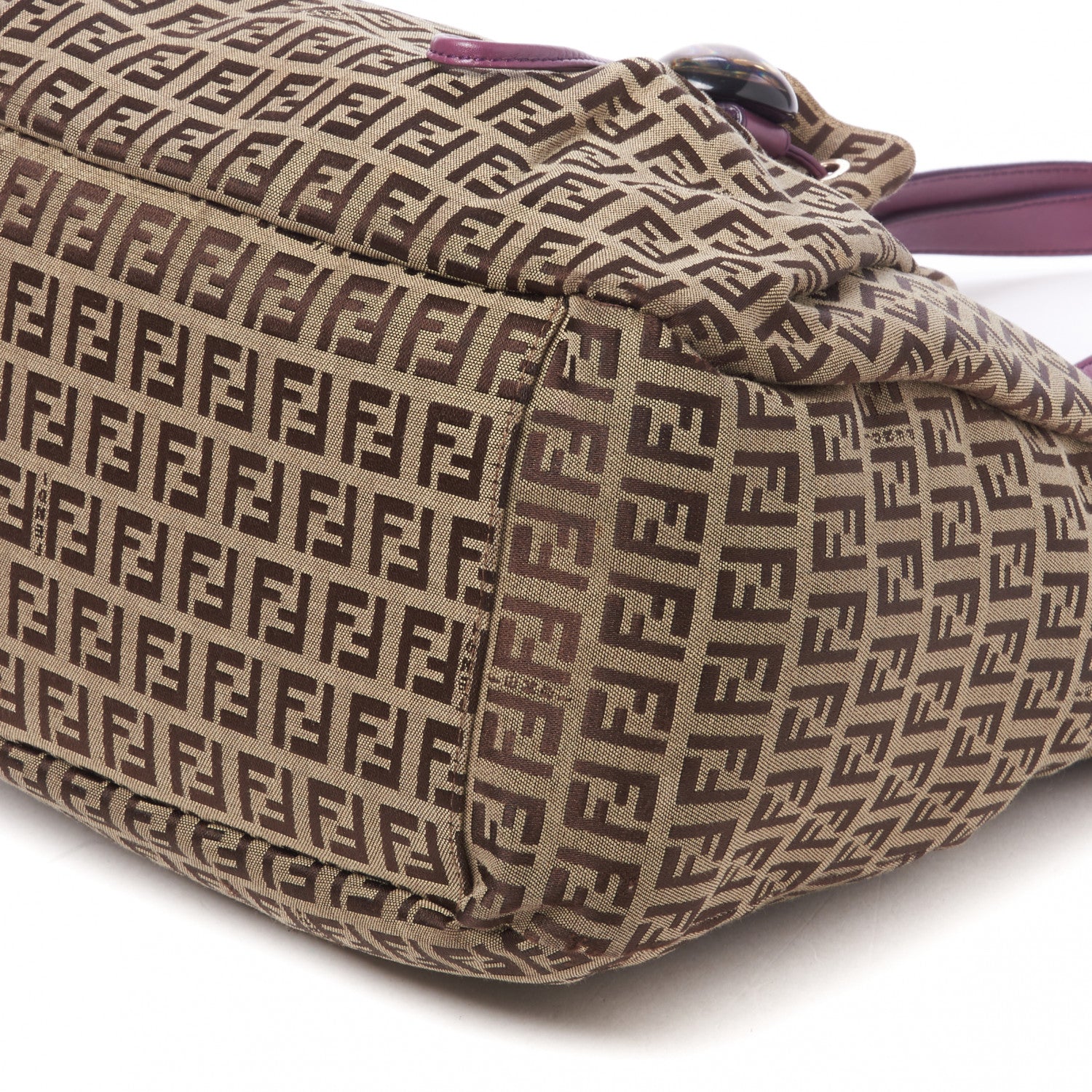 Fendi Zucchino Tote Tobacco Purple 4 of 8