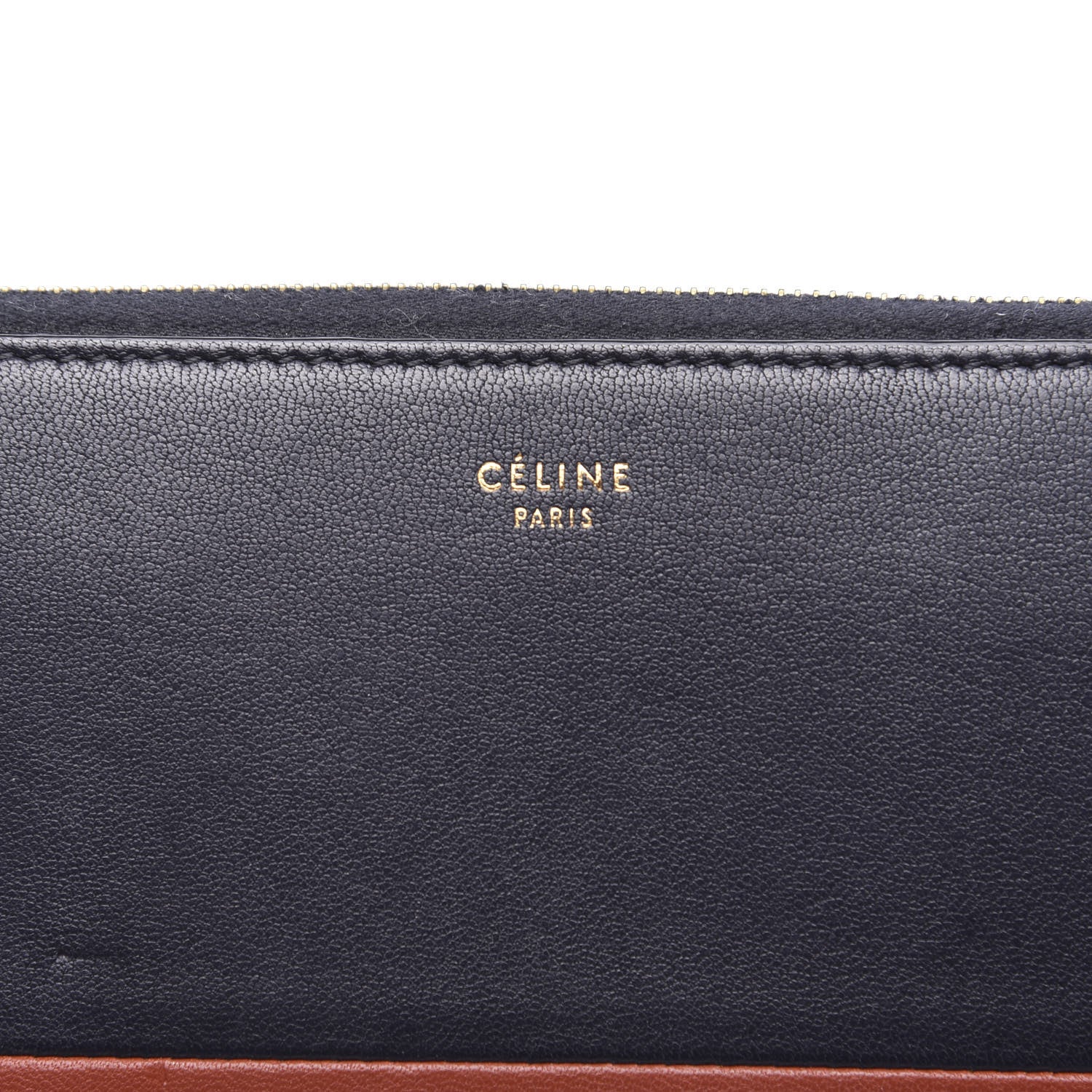 Celine Lambskin Large Zip Around Multifunction Wallet Navy Claycourt 5 of 10