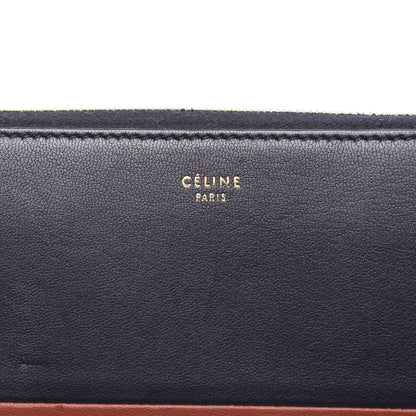 Celine Lambskin Large Zip Around Multifunction Wallet Navy Claycourt 5 of 10
