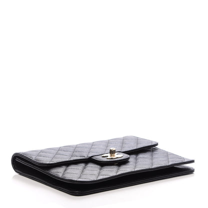 Chanel Caviar Quilted Square Flap Clutch Black 4 of 13