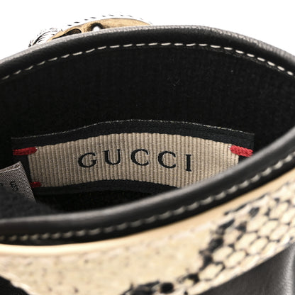 Gucci Snakeskin Lambskin Dionysus Gloves 7.5 Beige 4 of 5