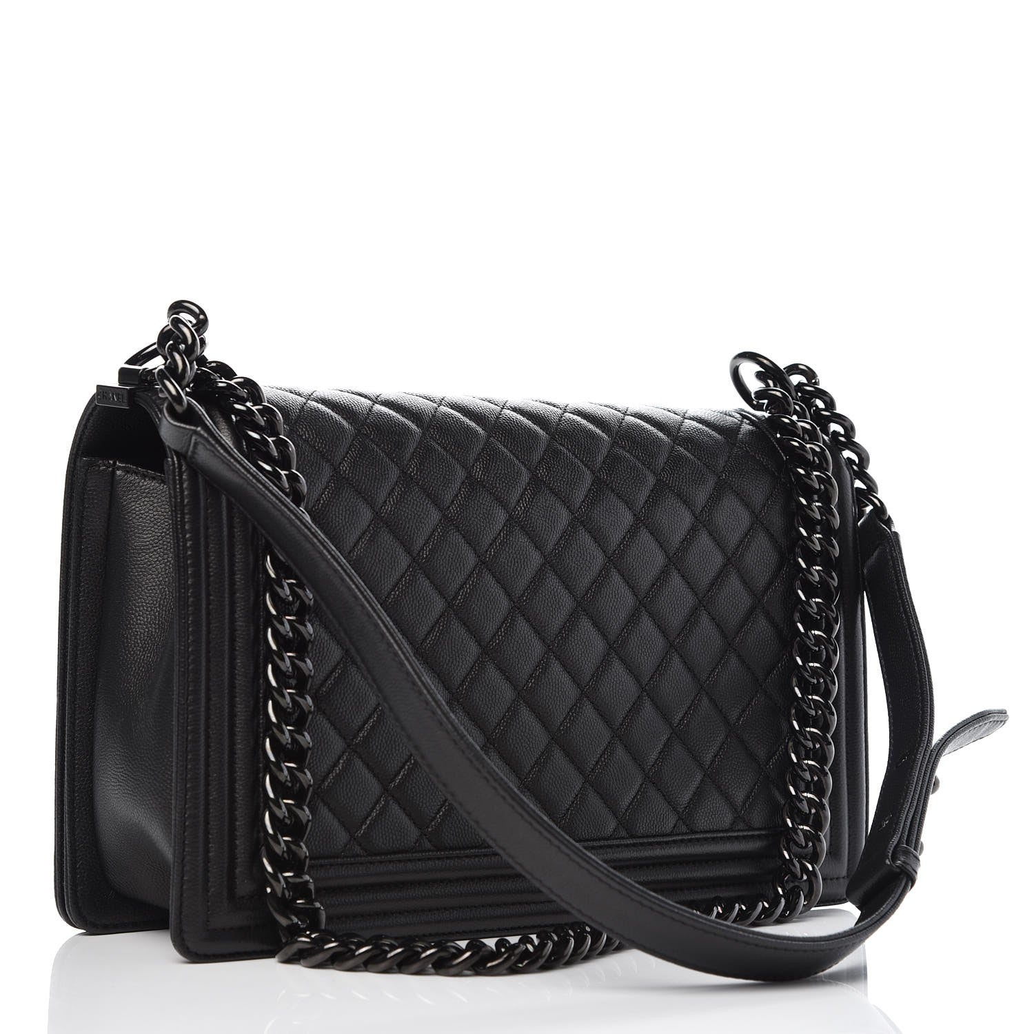 Chanel Caviar Quilted New Medium Boy Flap So Black 3 of 8