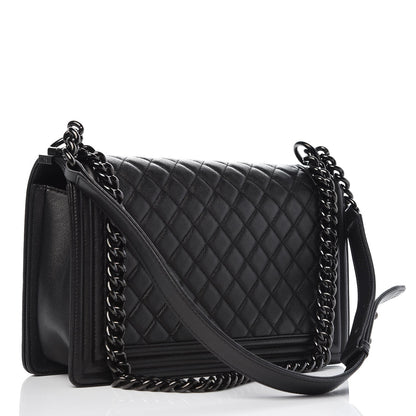 Chanel Caviar Quilted New Medium Boy Flap So Black 3 of 8