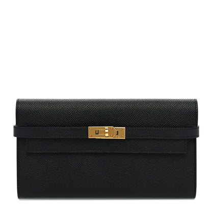 Hermes Epsom Kelly Longue Wallet Black 1 of 7