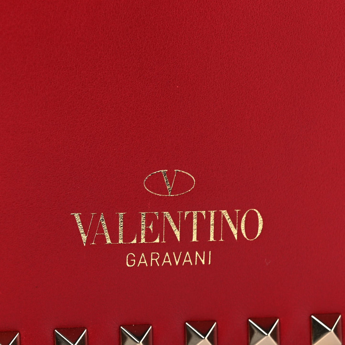 Calfskin Rockstud Flap Shoulder Bag Rosso Valentino