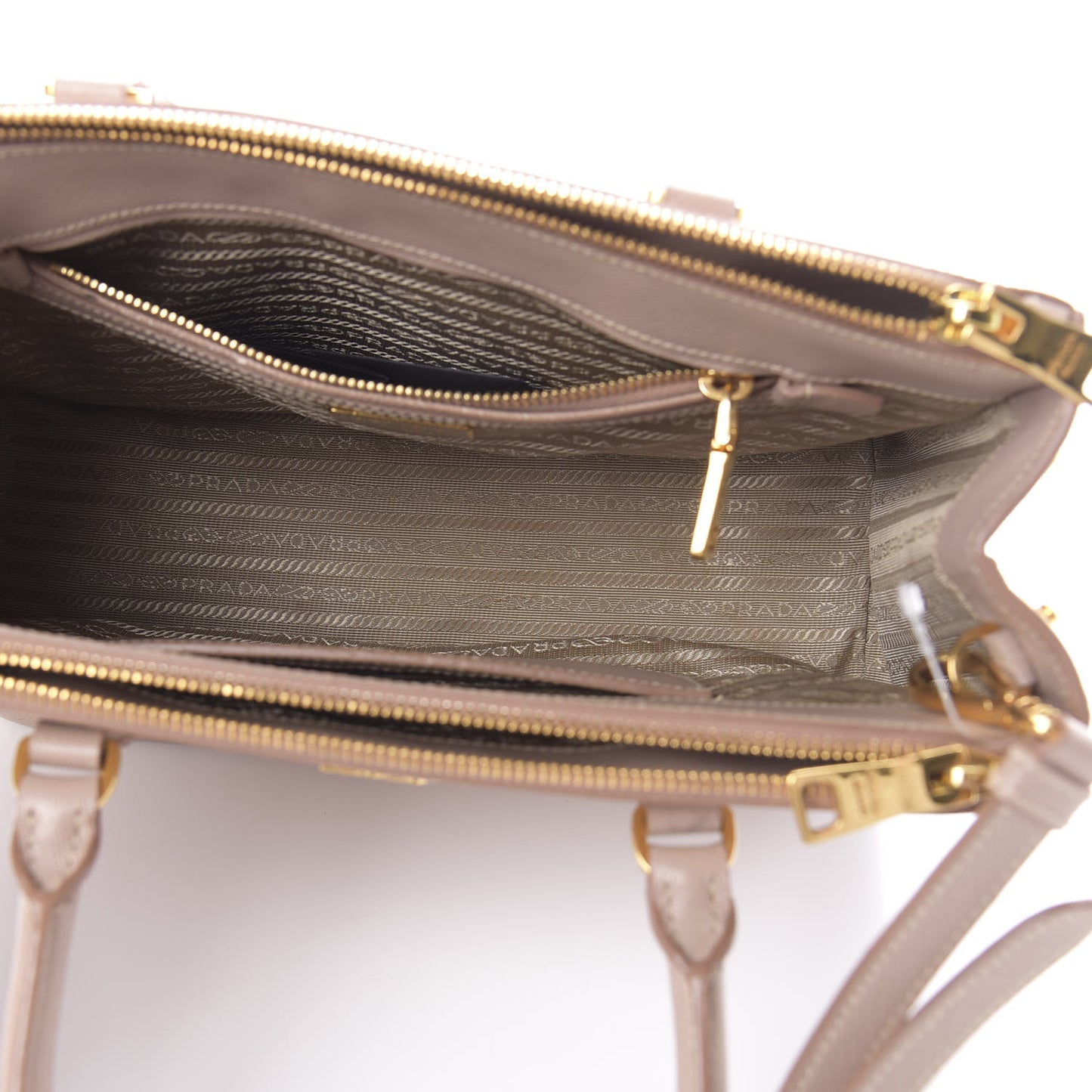 Saffiano Small Galleria Double Zip Tote Cammeo