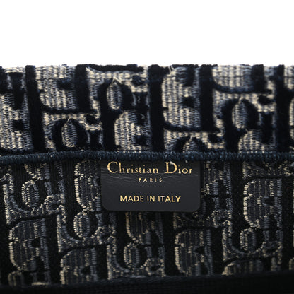 Christian Dior Oblique Velvet Medium Book Tote Blue Multicolor 6 of 10