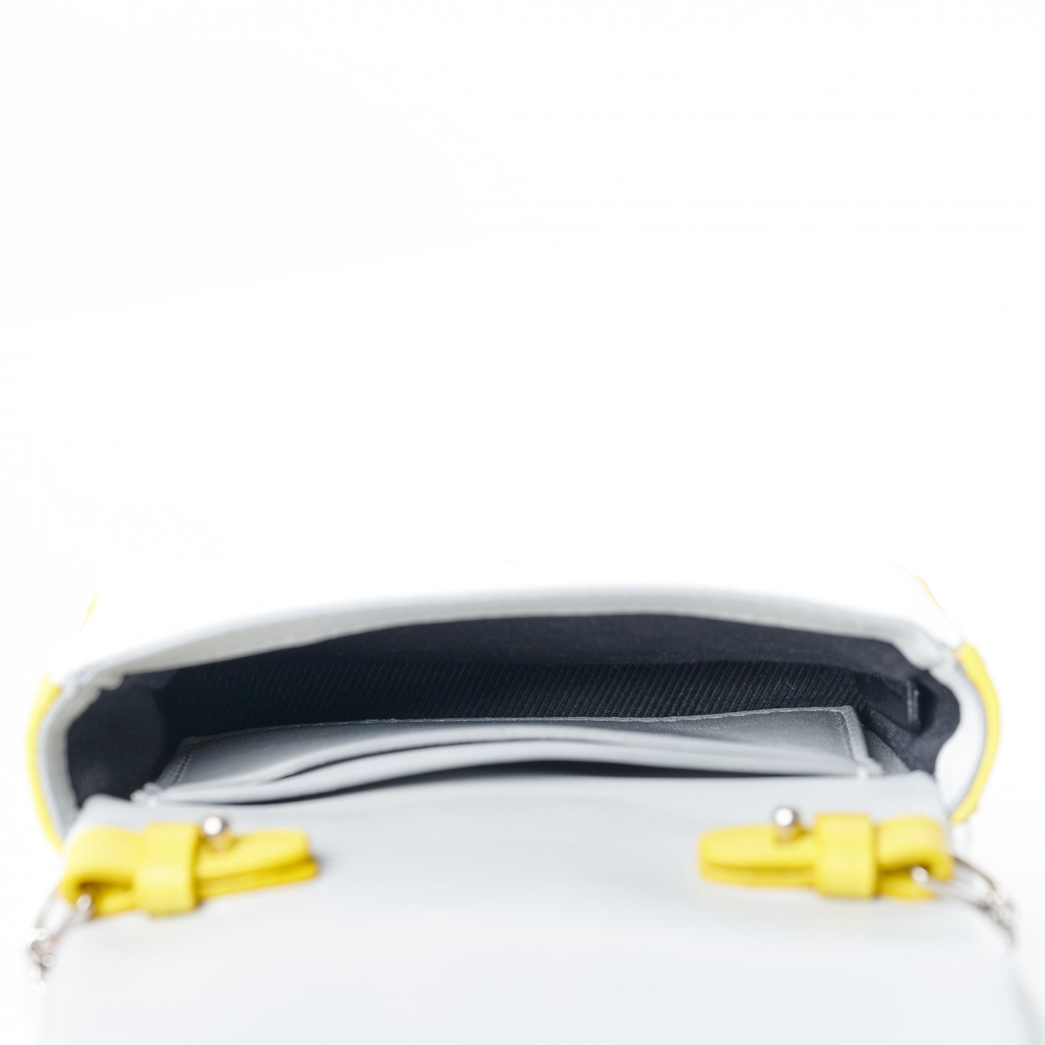 Burberry Lambskin Quilted Mini Lola Bag White Grey Yellow 5 of 10